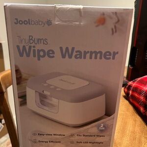 Joolbaby Tiny Bums Wipe Warmer in Light Gray and White BRAND NEW